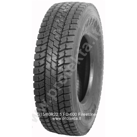 Tyre 315/80R22.5 FD600 Firestone 154/150M TL M+S (gal.)