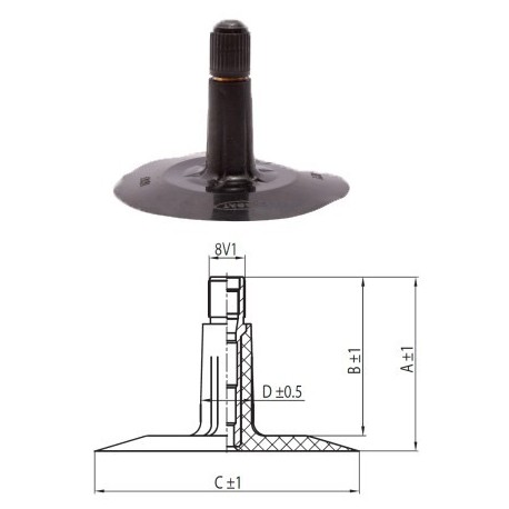Tube 7.00-20, 7.50-20 TR15 Kabat