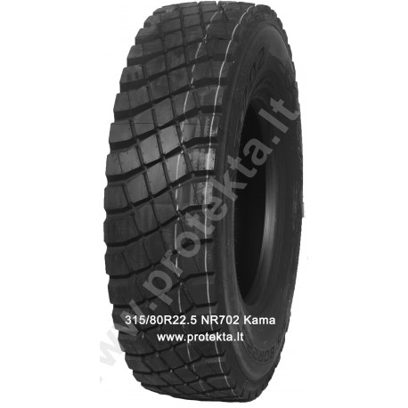 Tyre 315/80R22.5 NR702 Kama CMK 156/150L TL M+S