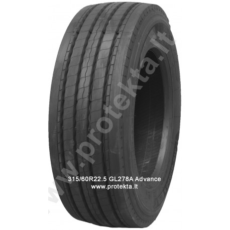Tyre 315/60R22.5 18PR GL278A Advance  151/148L TL
