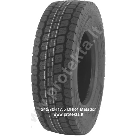 Padanga 245/70R17.5 DHR4 Matador 14PPR 136/134M 2.24t/2.12t/130km/h_8.7atm. M+S 3PMSF TL (gal.)