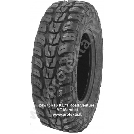 Tyre 245/75R16 120/116Q KL71 (Kumho)M/T  Marshal TL