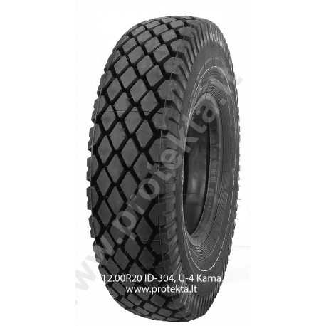 Tyre 12.00R20 ID304, U4 Kama 18PR 154/149J TT (no flaps ) M+S