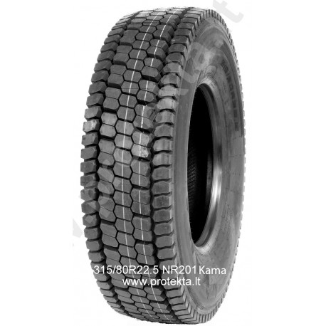 Tyre 315/80R22.5 NR201 Kama CMK 156/150L TL M+S 3PMSF