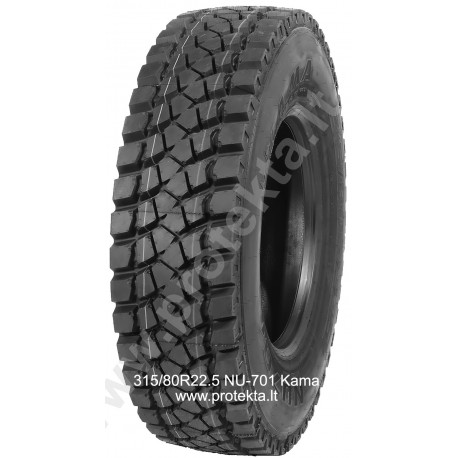 Tyre 315/80R22.5 NU701 Kama CMK 156/150K TL M+S