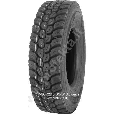 Tyre 315/80R22.5 GCD1 Advance 20PR 156/150K TL M+S 3PMSF