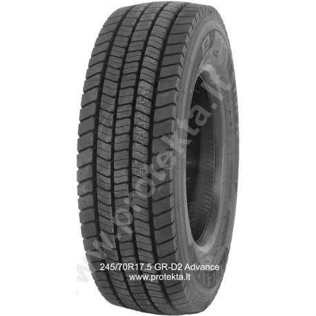 Tyre 245/70R17.5 GR-D2 Advance 16PR 136/134M TL M+S 3PMSF