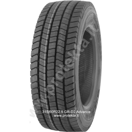 Tyre 315/60R22.5 GR-D2 Advance 20PR 154/150L TL M+S 3PMSF