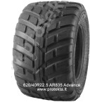 Tyre 620/40R22.5 AR835 (Steel belted)  Advance 154D TL